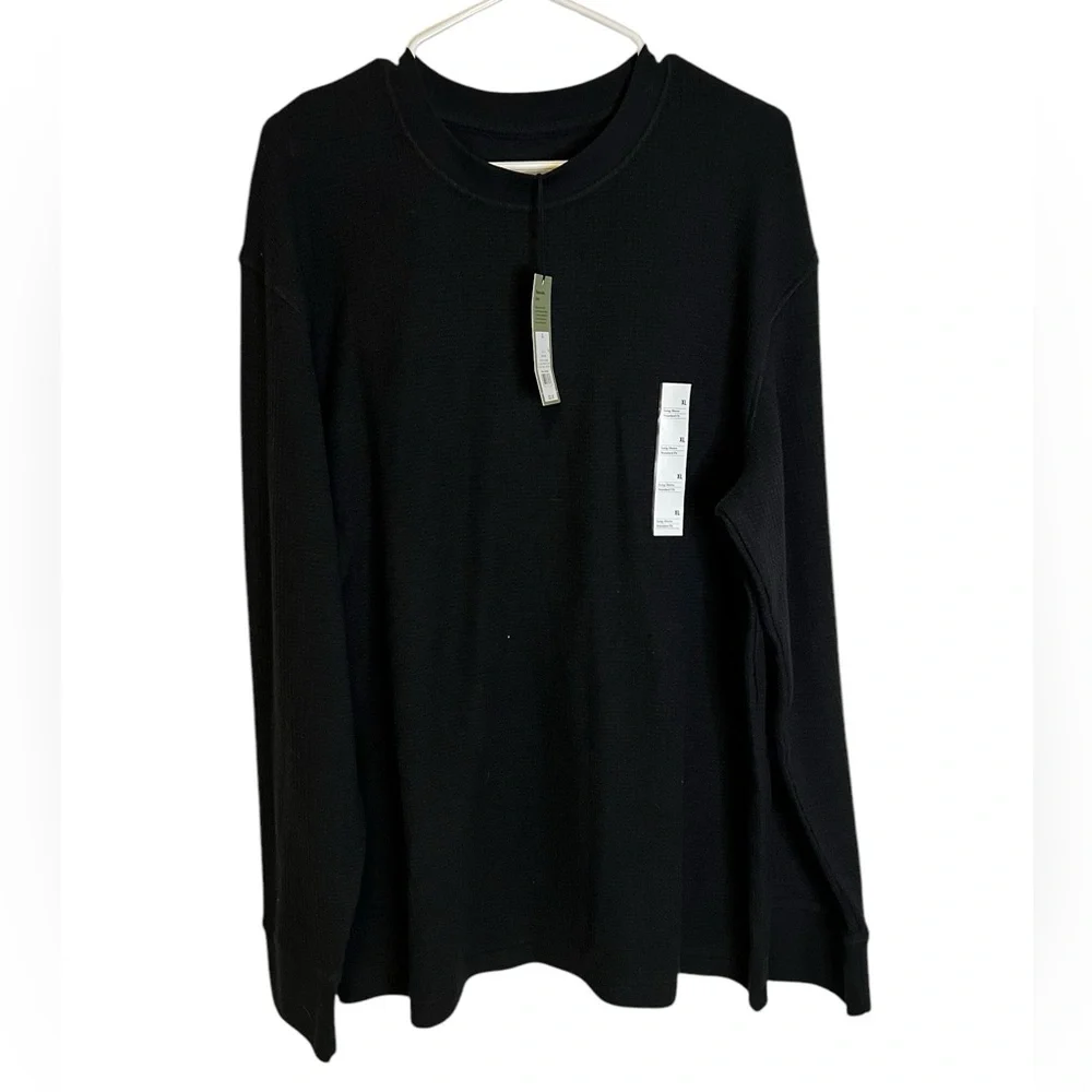 Goodfellows & Co. Black textured long sleeve crewneck. NWT size XL.